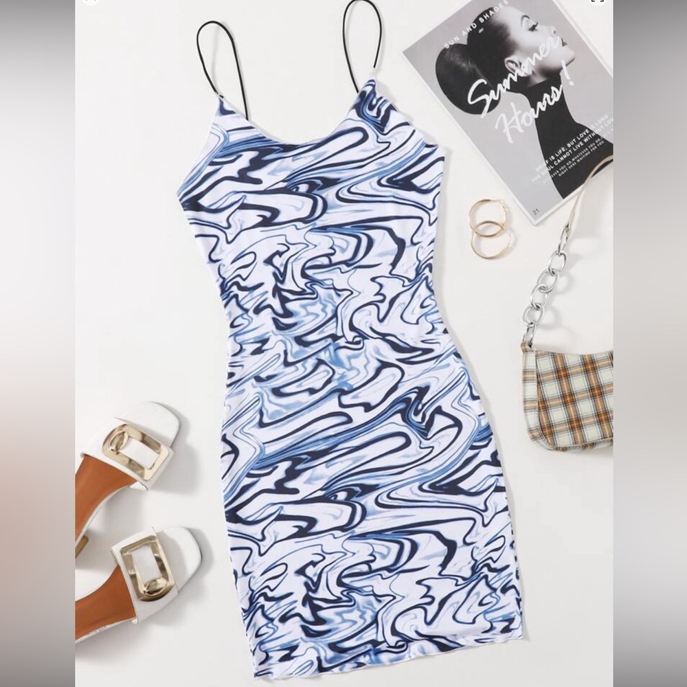 Marble Print Cami Dress